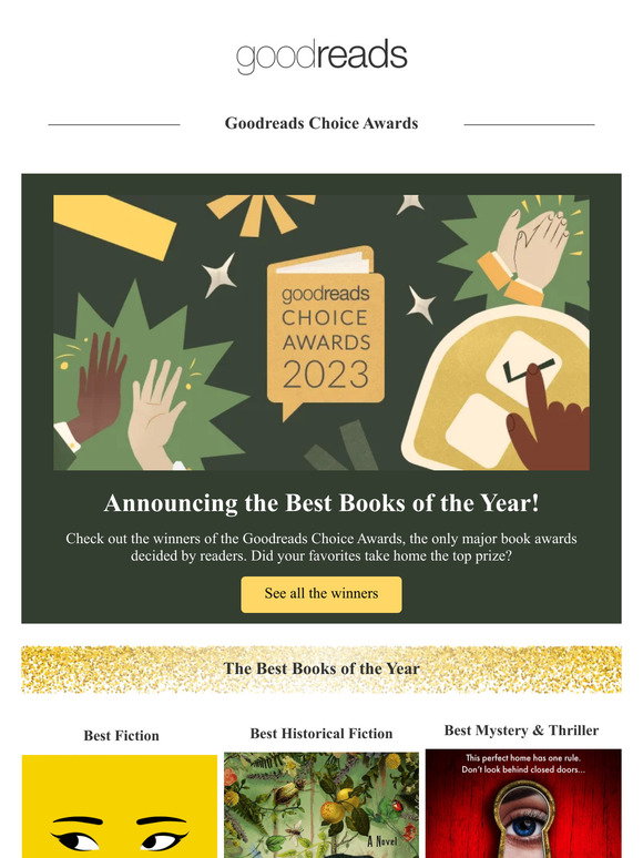 Goodreads: The Winners of the Goodreads Choice Awards | Milled