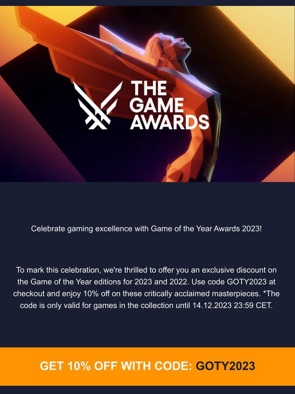 Celebrate the GOTY Awards 2023 with Exclusive Discounts!