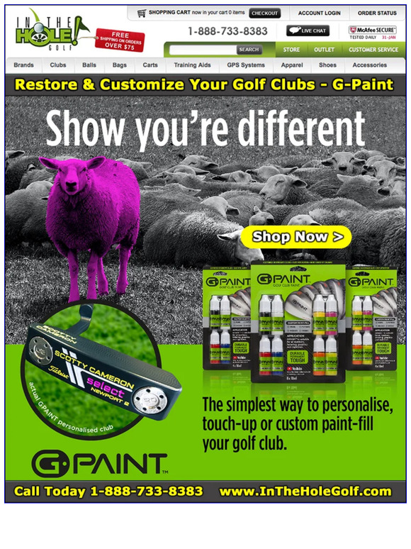 ⛳ Restore & Customize Your Golf Clubs - GPaint - Stocking Stuffer - Gift Idea