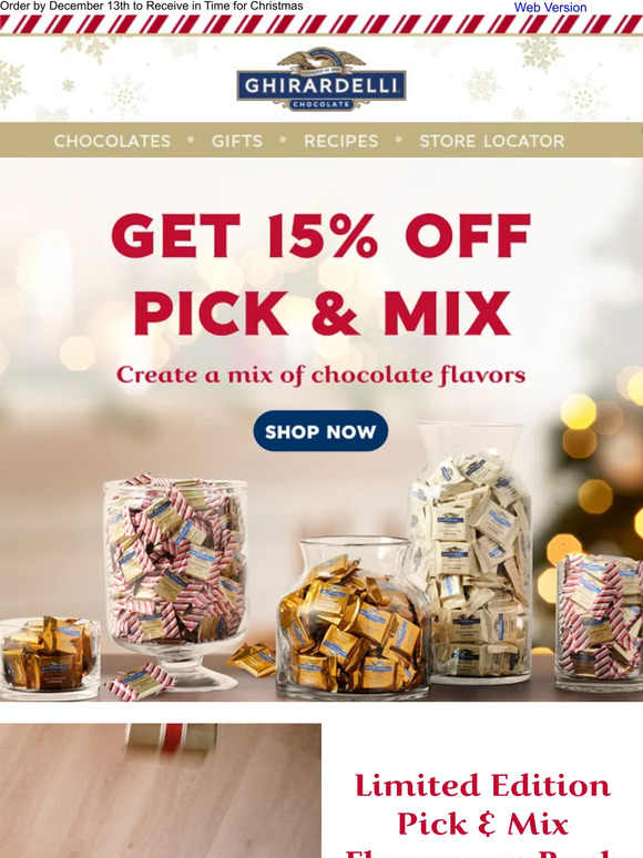 Enjoy 15% Off Pick & Mix Chocolate