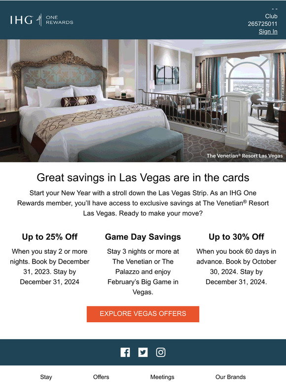 IHG: —, say hello to big savings on the Las Vegas Strip | Milled