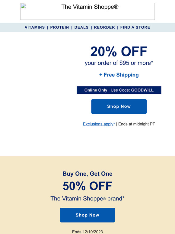 Save 20% with coupon code GOODWILL