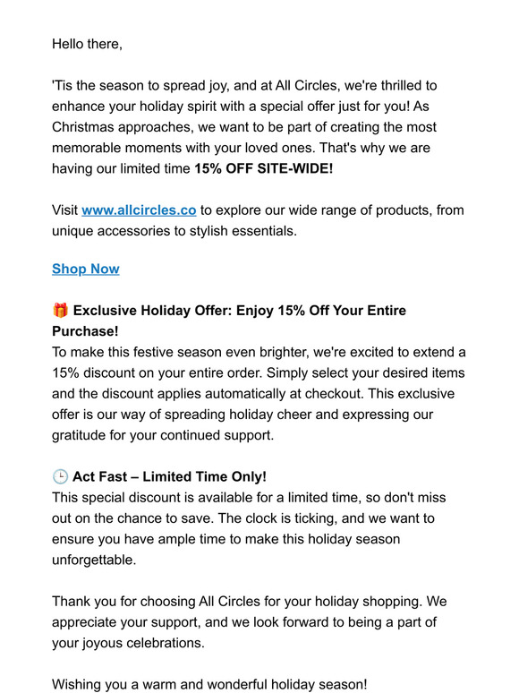 'Tis this season - Exclusive Holiday Offer