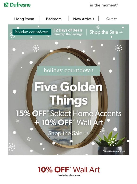 ⭐Five Golden Things (15% OFF Select Home Accents)