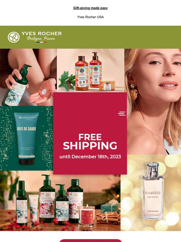 Yves Rocher: Avoid the crowds 🏃 Free shipping on all orders! | Milled