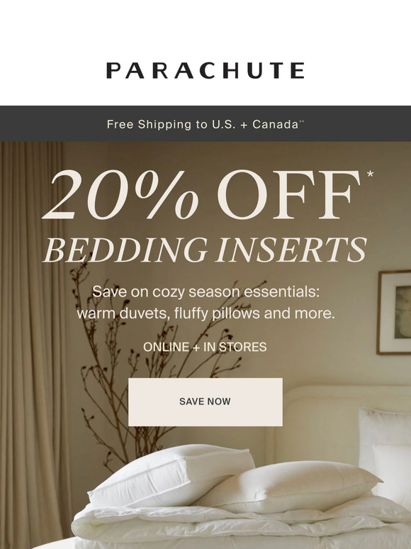 Parachute Email Newsletters Shop Sales, Discounts, and Coupon Codes