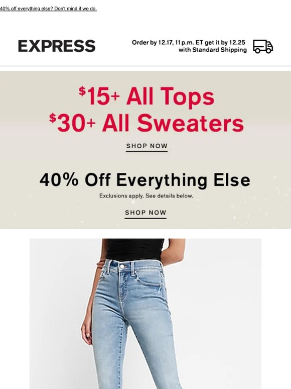 ALL TOPS FROM $15 + see your pick styled