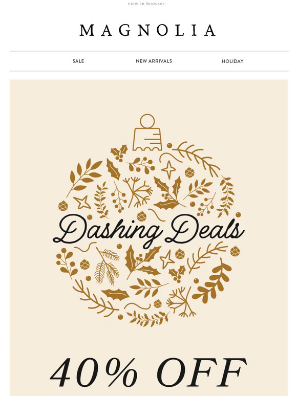 Magnolia Email Newsletters Shop Sales, Discounts, and Coupon Codes