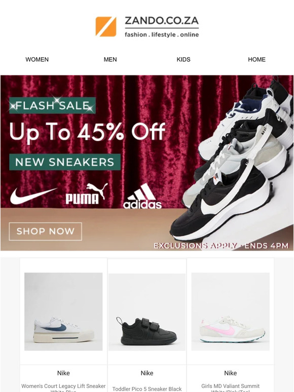 Our Gift to you 🎁  Up to 45% off NEW Sneakers 👟