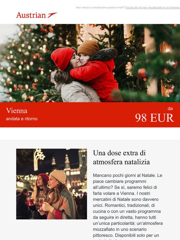 Ultima chiamata: scopra un Natale da sogno a Vienna da 98 EUR