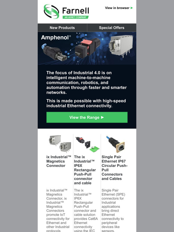 Industrial Ethernet Connectors by Amphenol