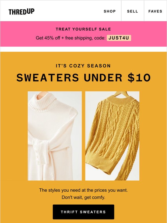 Have you SEEN these under $10 sweaters??