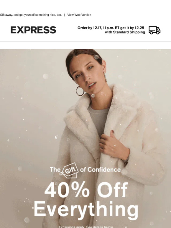 $15+ ALL TOPS | $30+ ALL SWEATERS | 40% OFF EVERYTHING ELSE