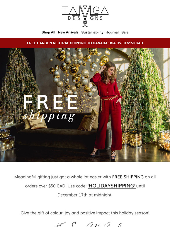 FREE SHIPPING IS HERE
