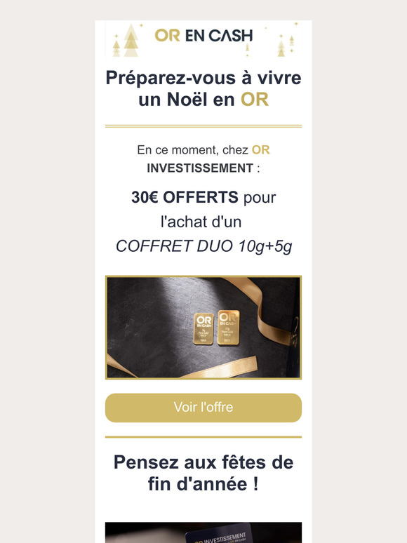 Préparez-vous à vivre un Noël en OR !