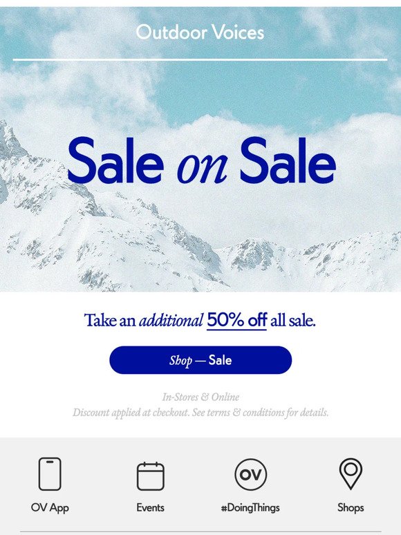 Extra 50% off all sale.
