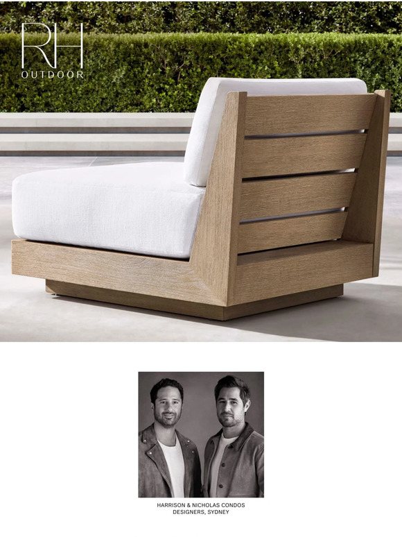 Restoration Hardware Maya & Caicos. Outdoor Collections in Solid Teak