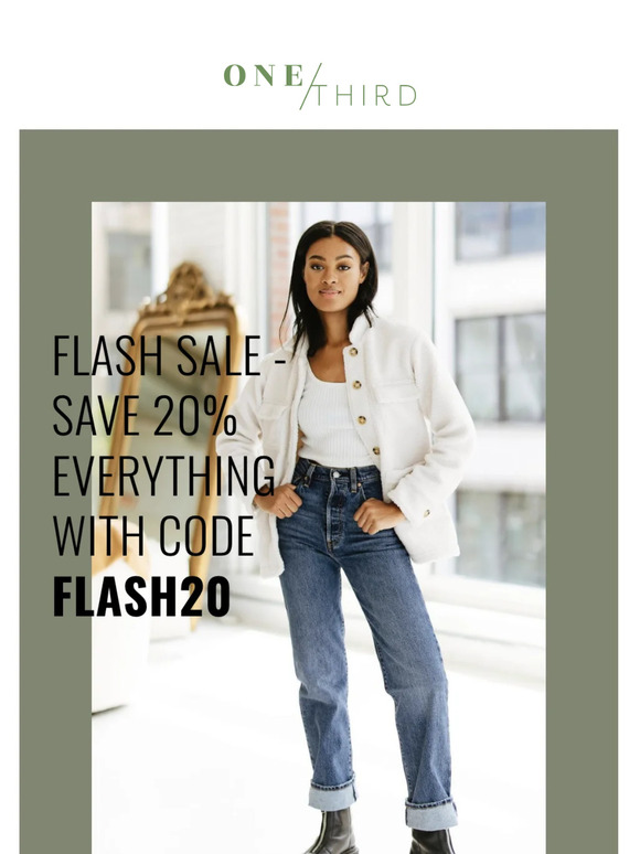 Last Minute Gifts! 20% Off Now at One/Third