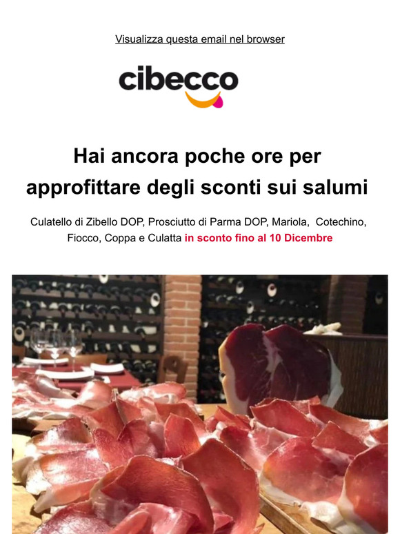 Lo sconto sui salumi sta per terminare!