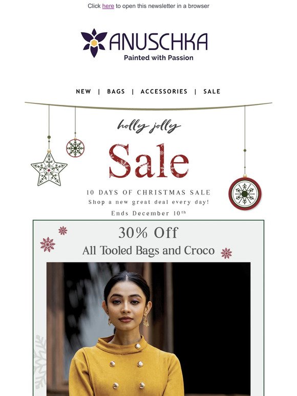10 days of Christmas Sale 🎁🎄 30% off Tooled & Croc Today