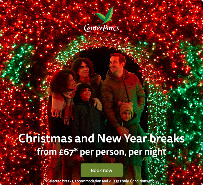 Christmas and New Year breaks from £67* per person, per night. Book now. *Selected breaks, accommodation and villages only. Conditions apply.