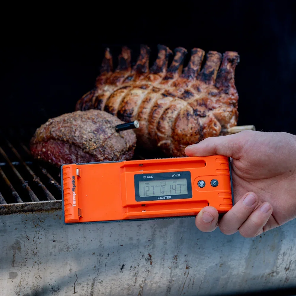 ThermoPro Twin TempSpike 500FT Truly Wireless Meat Thermometer with 2 Meat Probes, Bluetooth Meat Thermometer with LCD-Enhanced Booster, Meat Thermometer Wireless for Rotisserie BBQ Grill Oven Smoker