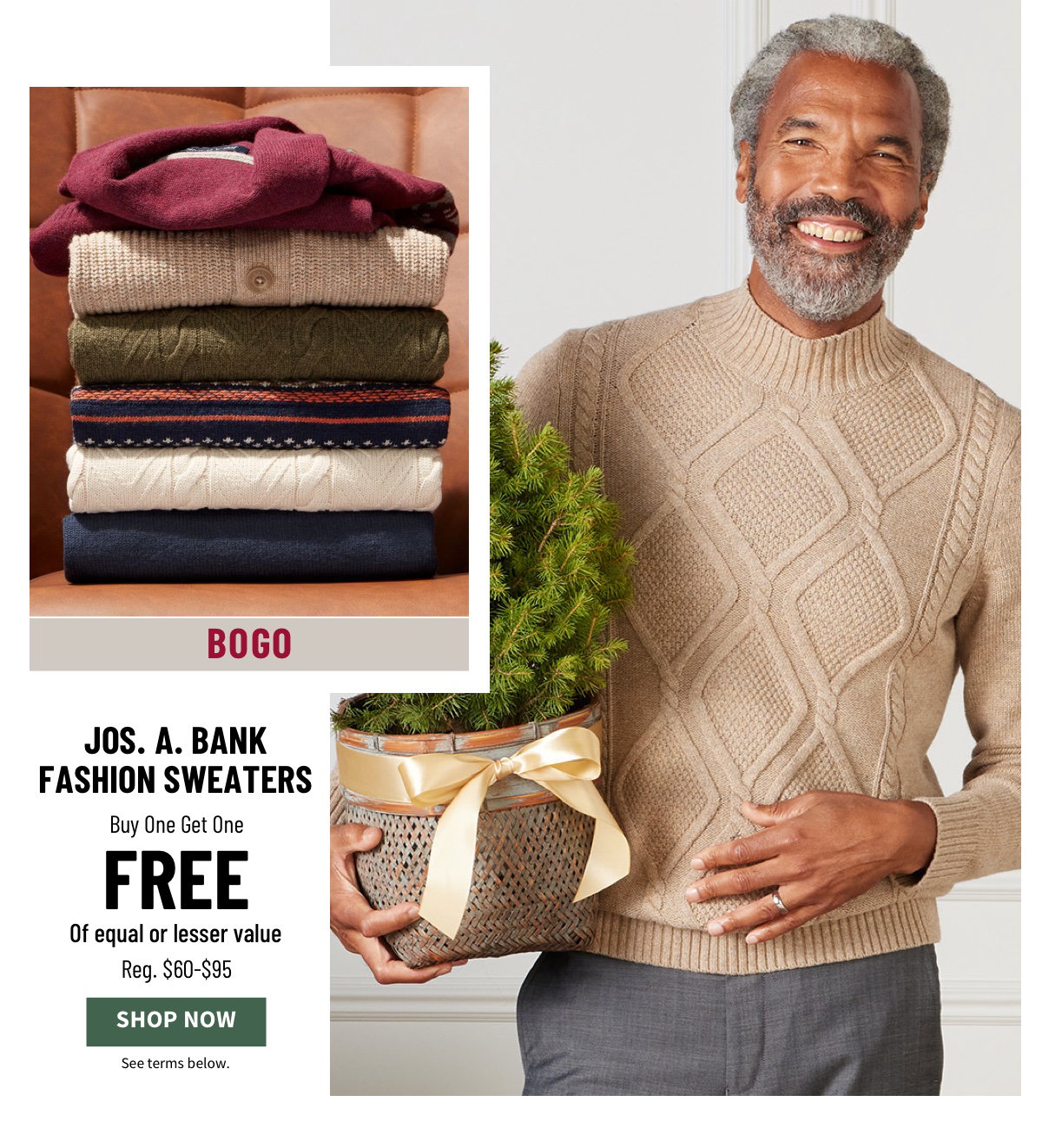 JoS A. Bank SALE ENDS SOON buy one get one free sweaters. Milled