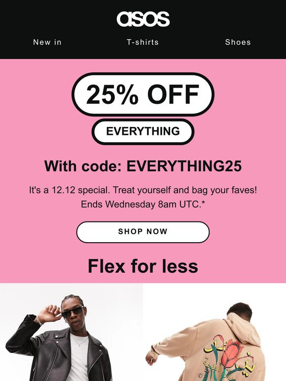 25% off everything 👏