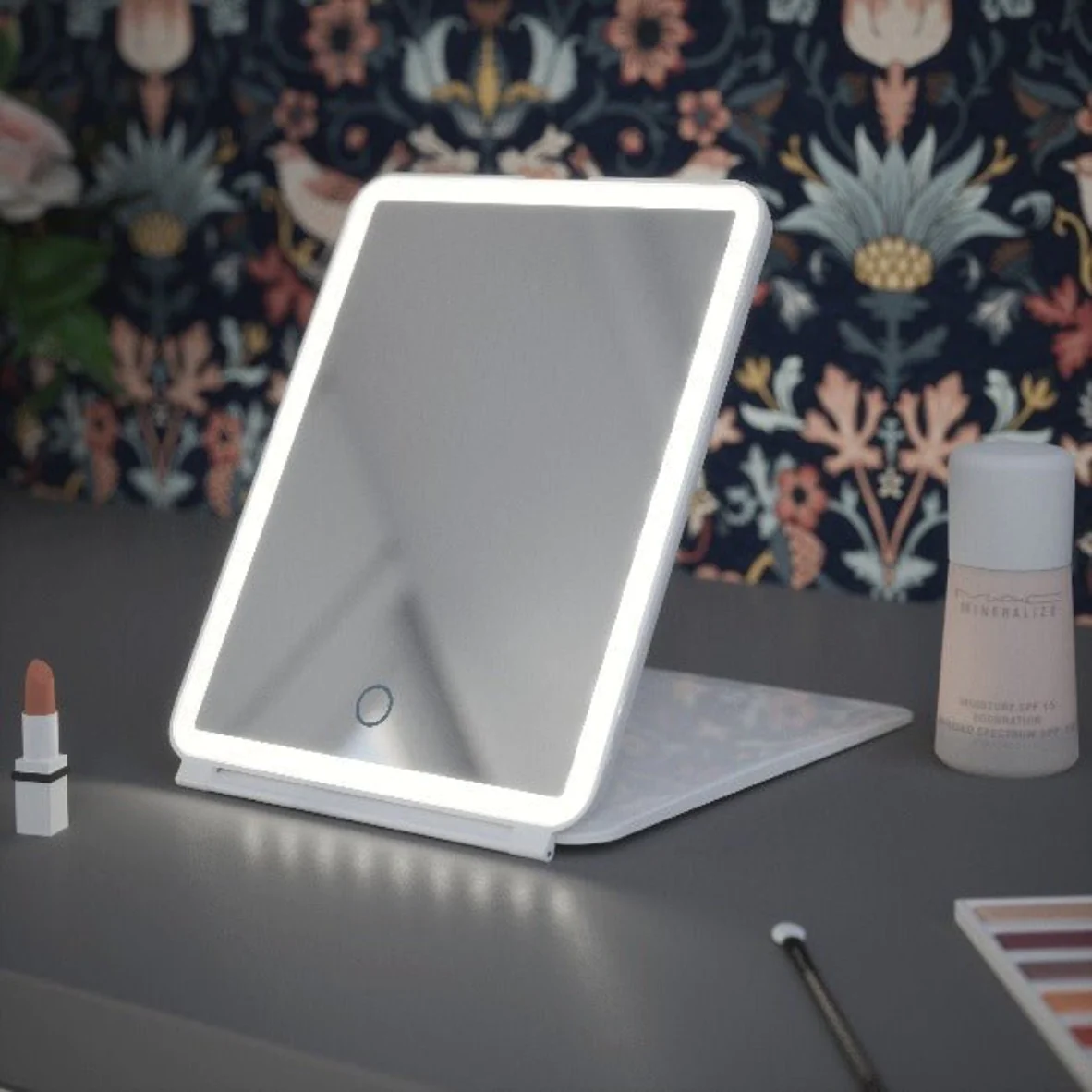 Image of White Travel Makeup Mirror