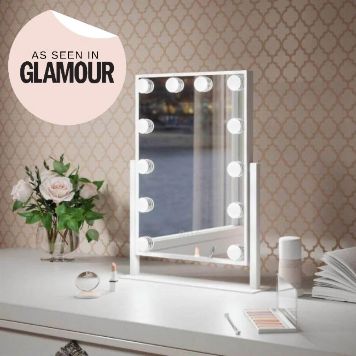 Image of Olsen Hollywood Mirror White