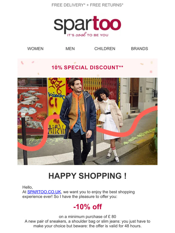 Exclusively for you, an immediate 10% discount!