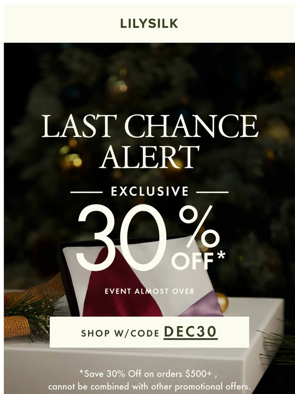 Ends Tomorrow: 30% Off is almost gone
