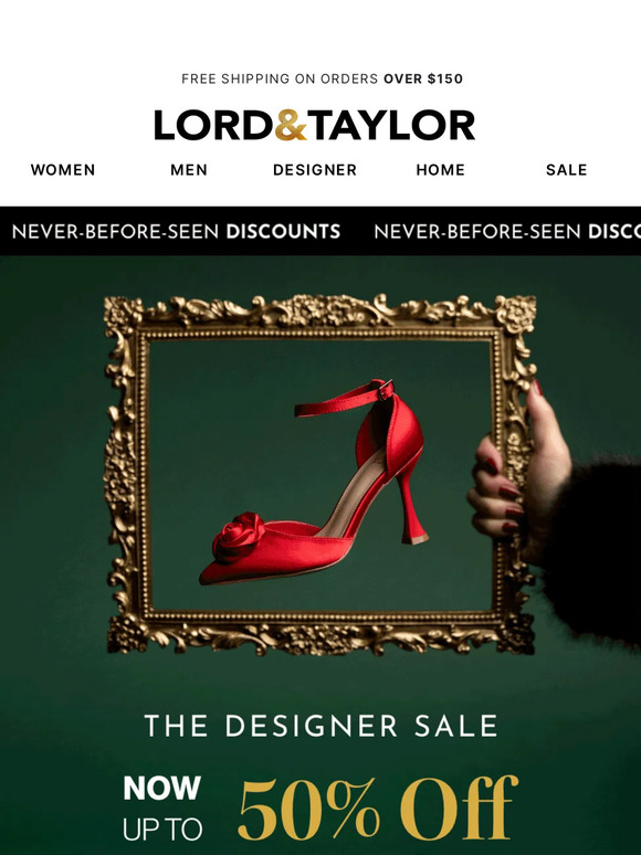 HUGE Designer savings up to 50%