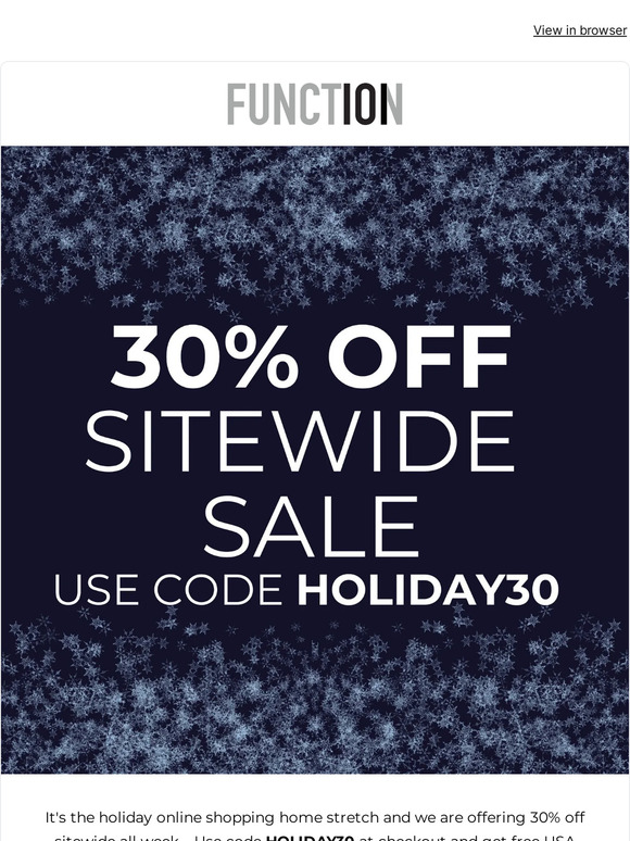 Unwrap Holiday Deals: Enjoy 30% Off Sitewide