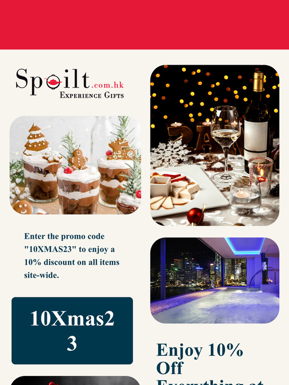 Last Call! Enjoy 10% Off Everything at Spoilt HK