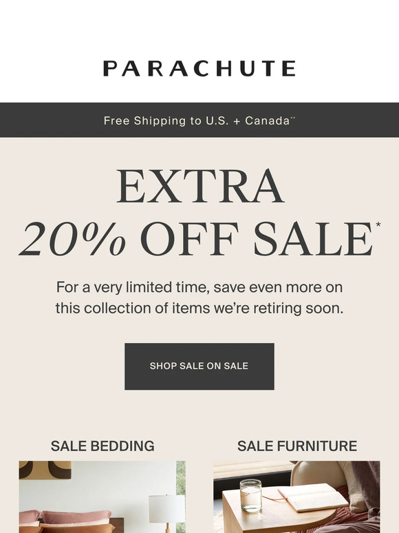 Parachute Email Newsletters Shop Sales, Discounts, and Coupon Codes
