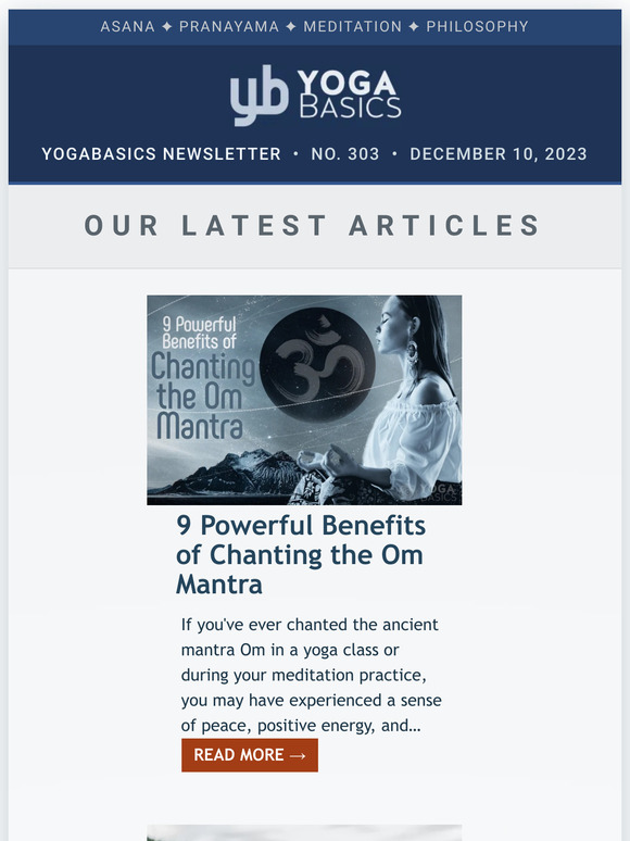 Yoga Basics News #303 • December 10, 2023
