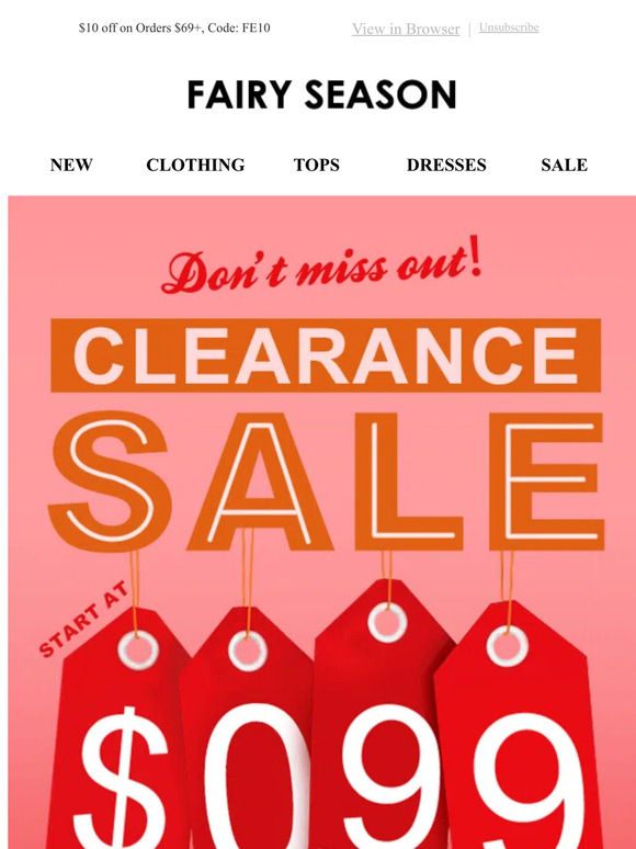 👉Clearance Sale,1000s Of Styles 😝Down to $0.99!