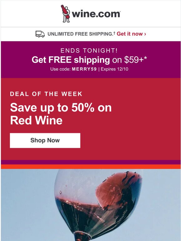 RED WINE SALE! Up to 50% off