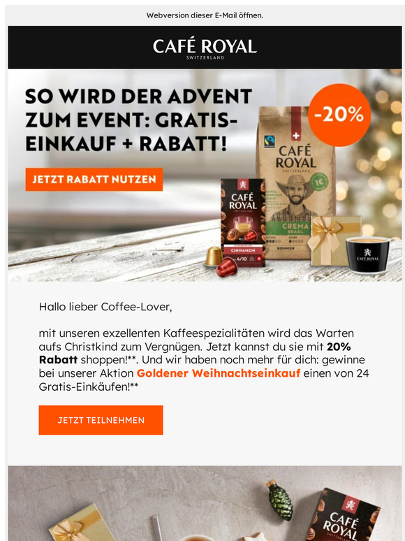 Oh du günstige: Kaffeegenuss zu Weihnachten mit Rabatt