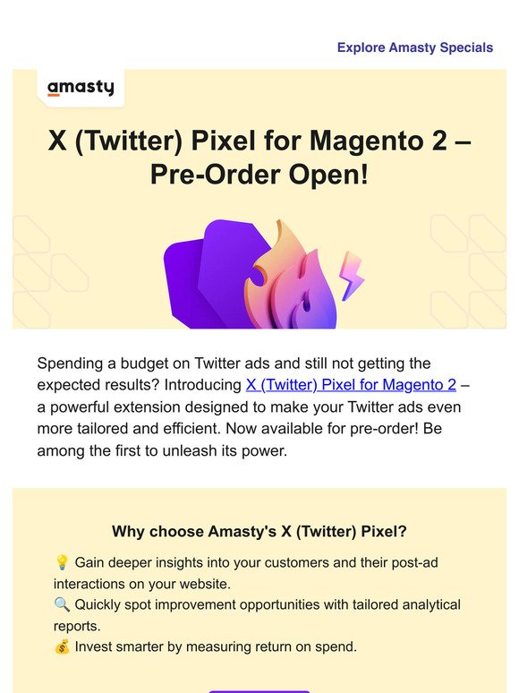 ✨NEW✨Boost Your X (Twitter) Campaign with Amasty’s Pixel!