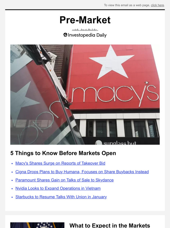 Investopedia Academy Macy's Shares Surge on Reports of Takeover Bid