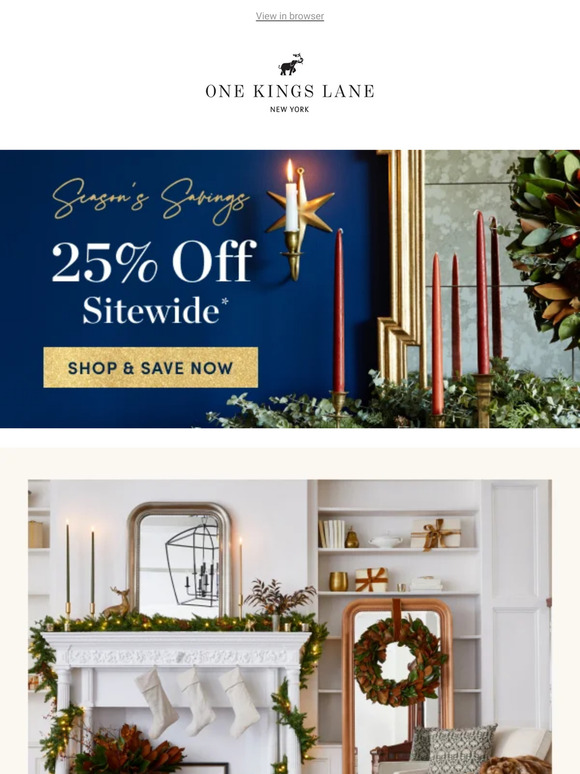 One Kings Lane Email Newsletters Shop Sales, Discounts, and Coupon Codes