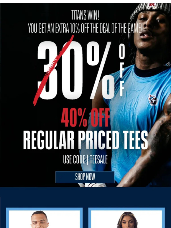 TITANS WIN! Celebrate with an EXTRA 10% Off! 🎉