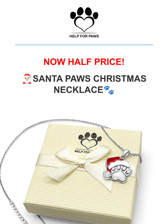 Santa Paws Christmas Necklace! 50% OFF SALE 🐾🎅🏻 Perfect Gift This Christmas!