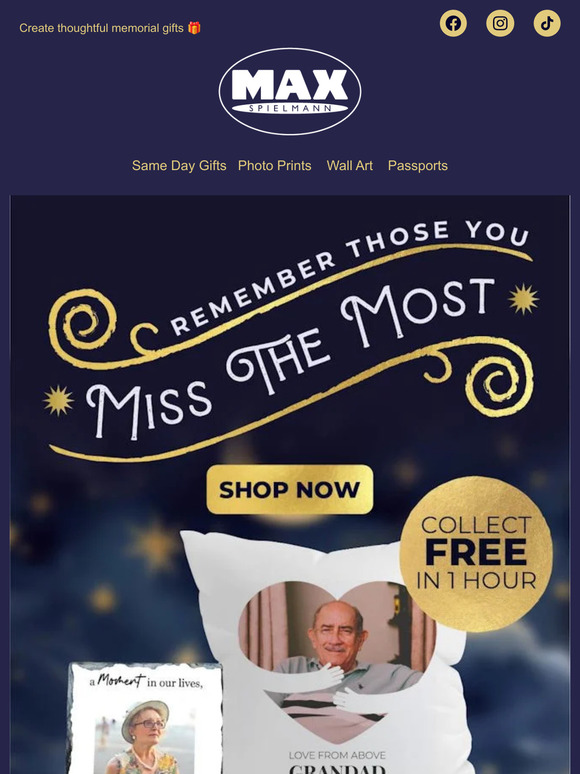 Max Spielmann Photo gifts made in loving memory ♥️ Milled