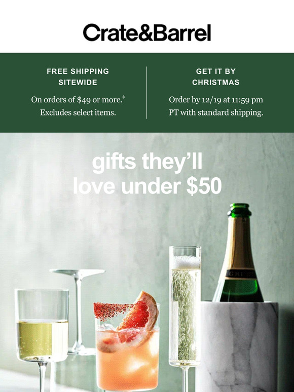 Crate and Barrel Email Newsletters Shop Sales, Discounts, and Coupon Codes