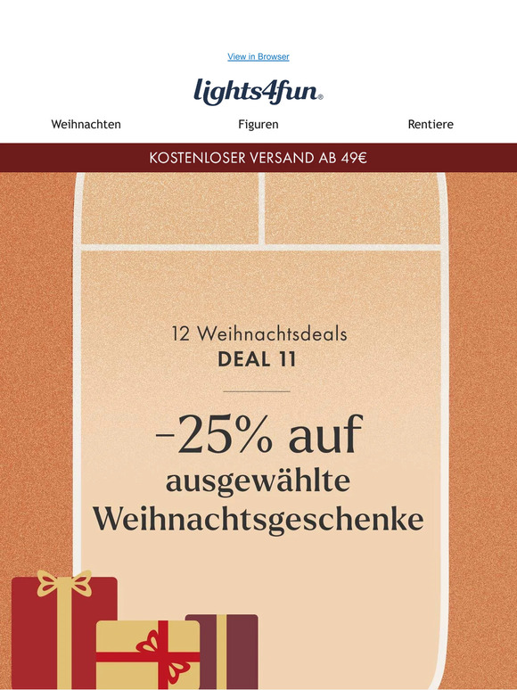 Deal 11: 25% auf ausgewählte Geschenke 💝