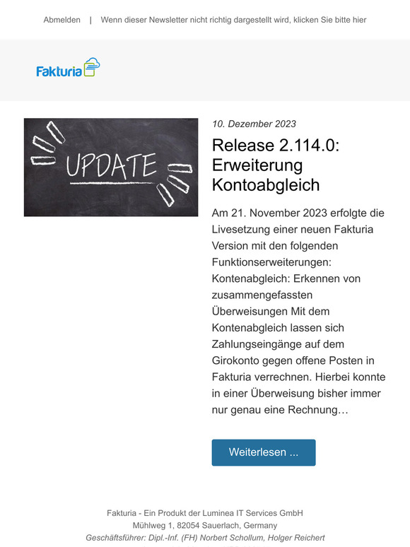 Release 2.114.0: Erweiterung Kontoabgleich