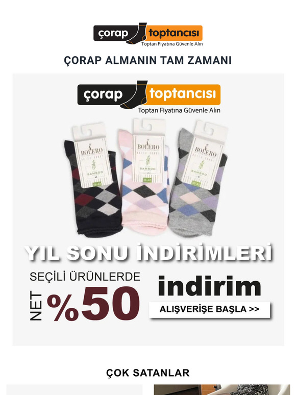 🎉 Çorap Almanın Tam Zamanı %50 İndirim